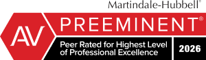 Martindale-Hubbell AV Preeminent — Peer Rated for Highest Level of Professional Excellence, 2026